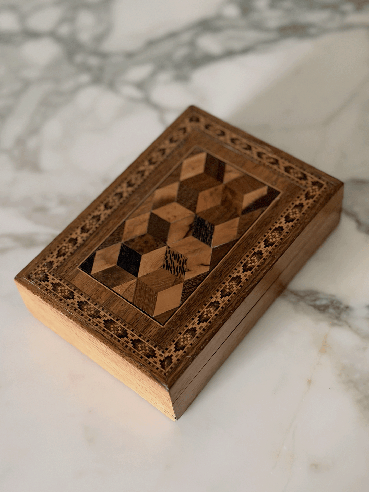 Tunbridgeware Playing Card Box
