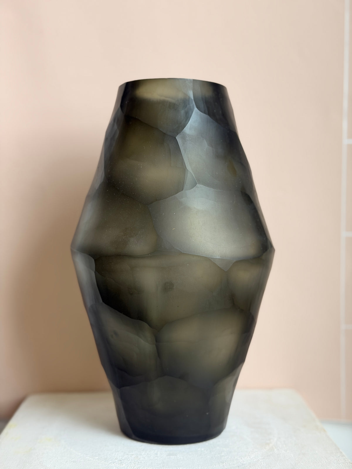 Evergreen Cut Glass Vessel