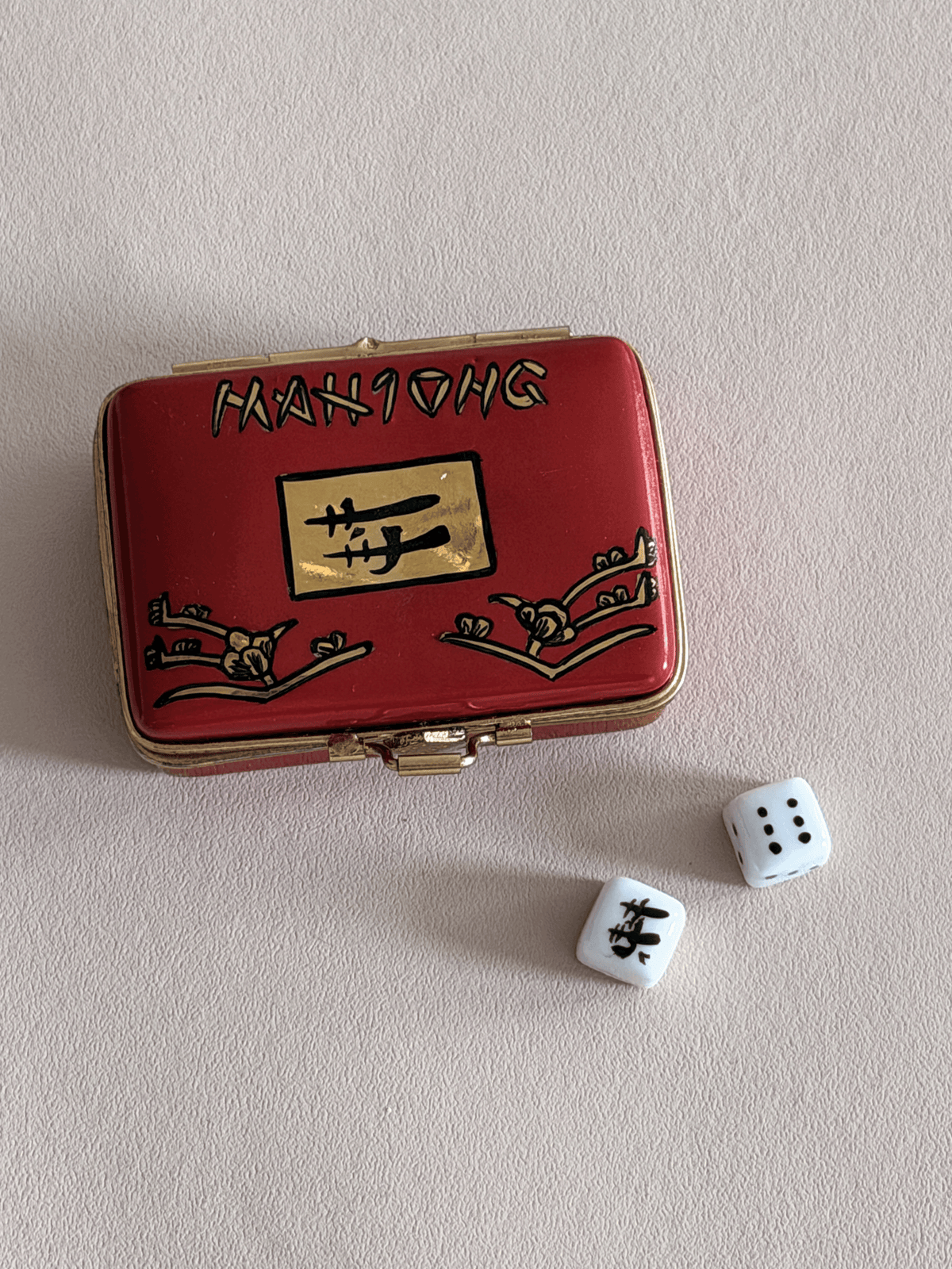 Rochard Limoges Mahjong Box with Die