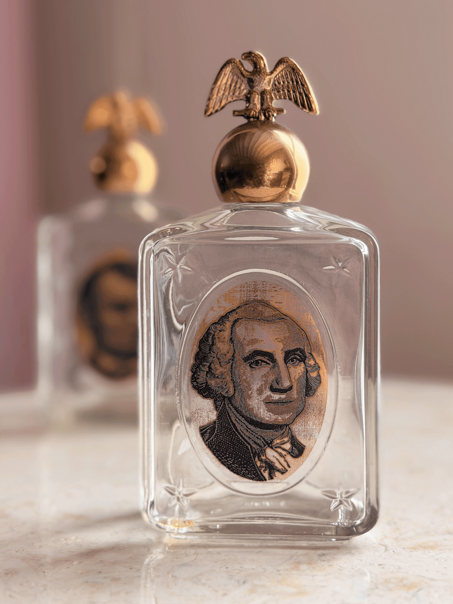 Vintage 1970s Avon Aftershave Bottle, President Washington