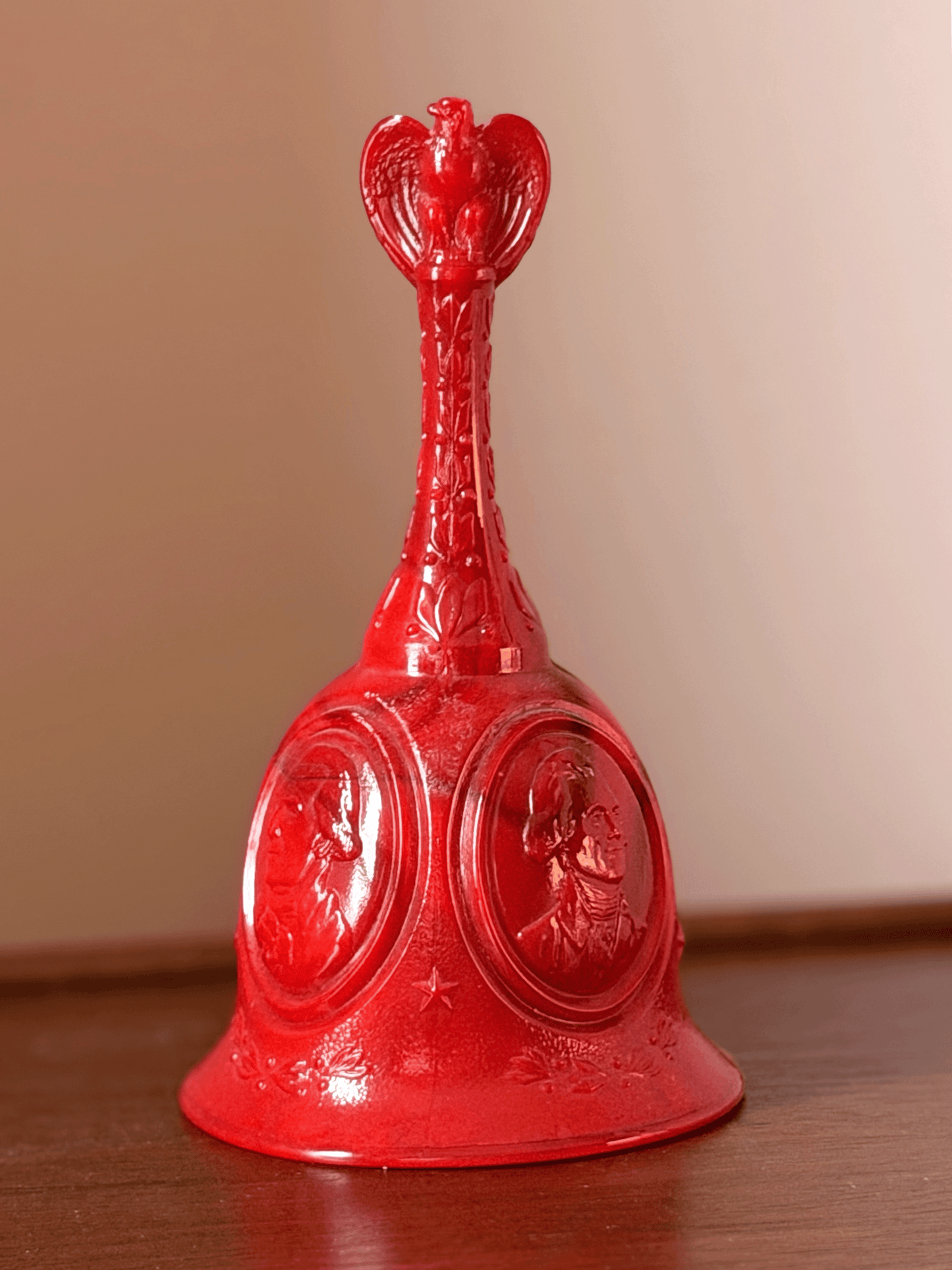 Vintage Fenton Red Slag Glass Bell