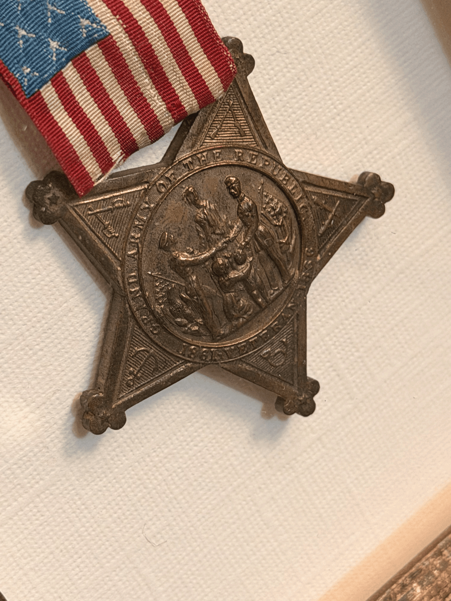 American Civil War Veterans Badge, Custom Framed