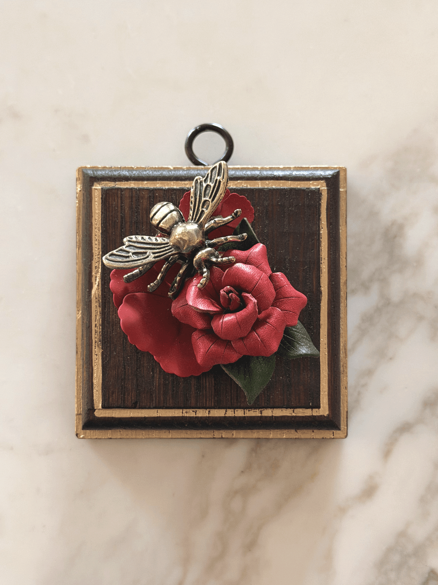 Bee on Leather Rose, Museum Bee