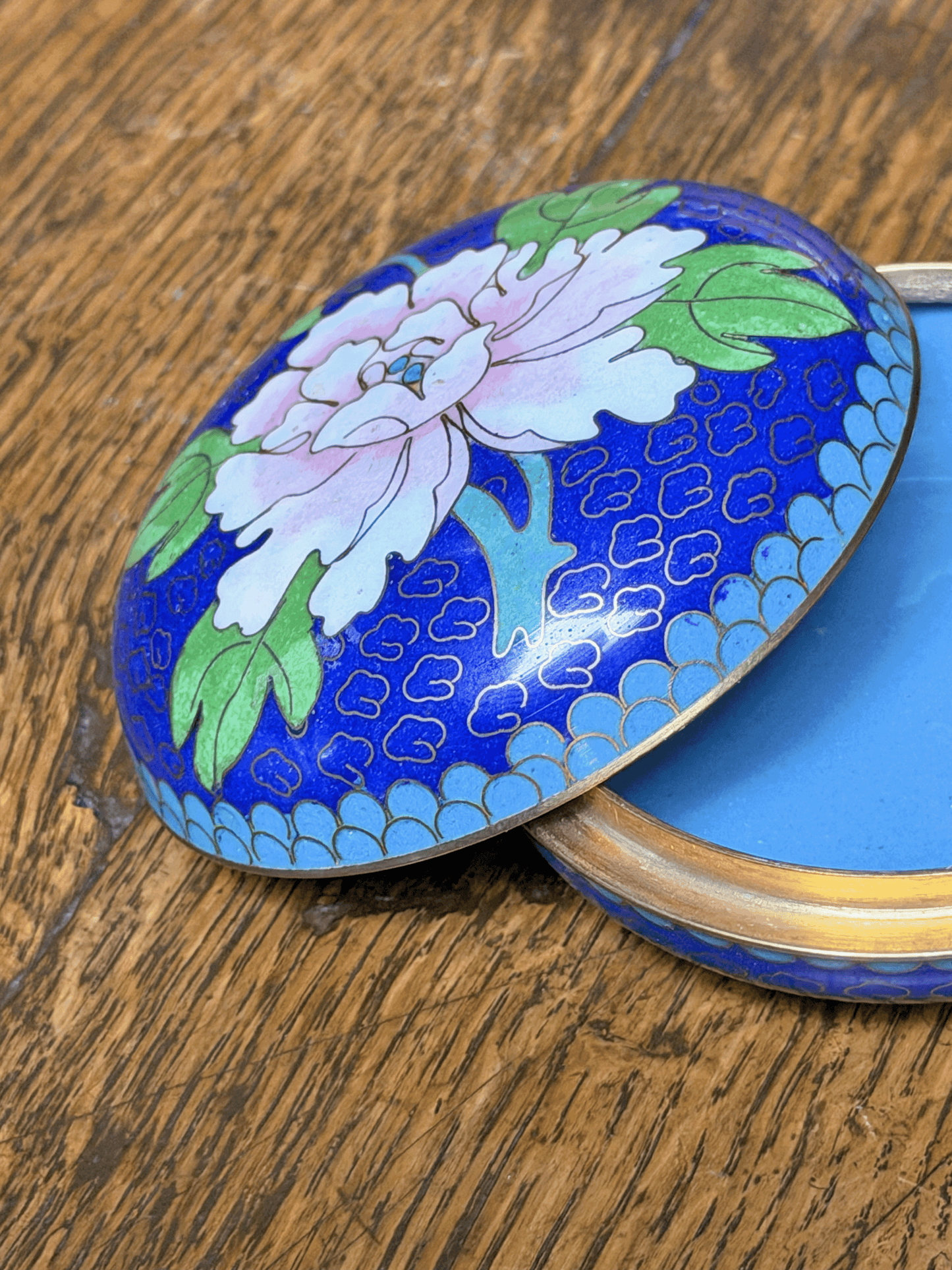 Vintage Cloisonné Enamel Trinket Box