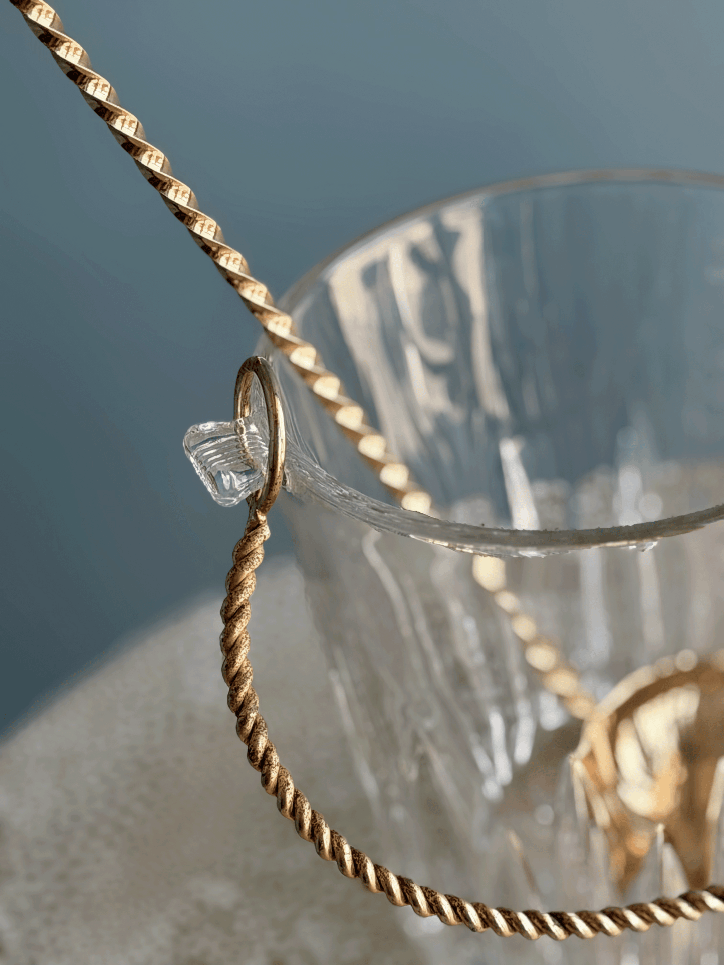 Vintage French Ice Bucket with Serving Spoon