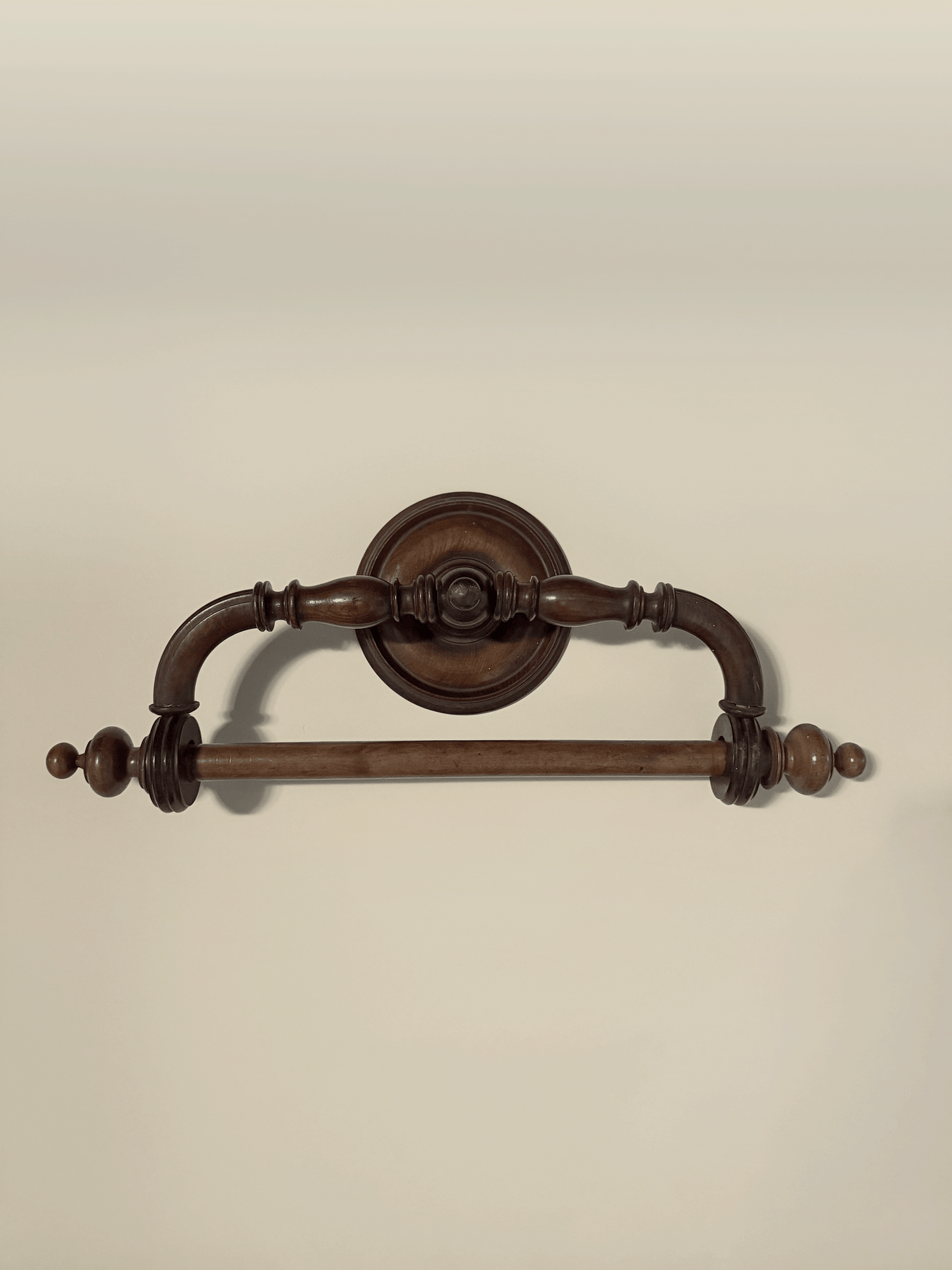Antique French Mahogany Towel Rack, 1890-1910
