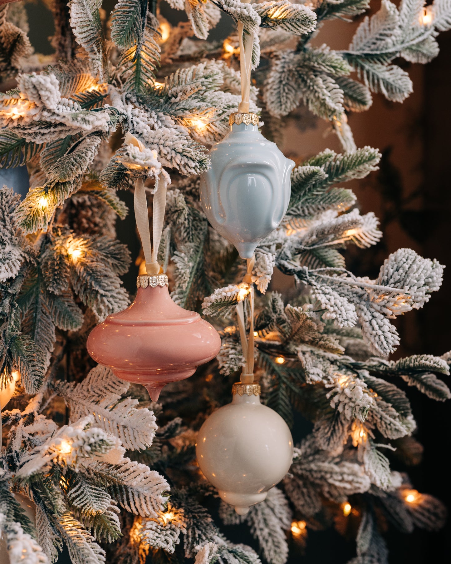 TSI Exclusive Finial Rookwood Ornaments - Pink