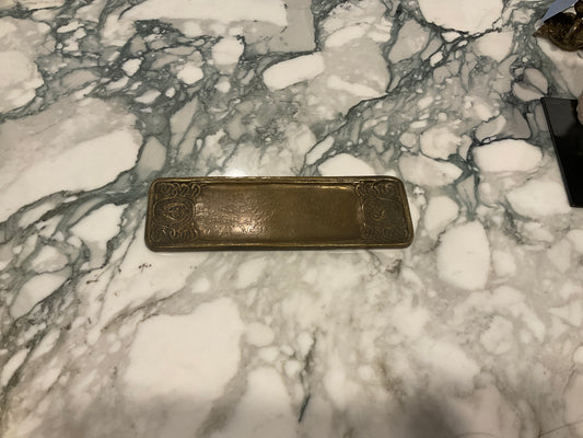 Brass pin tray with detailing