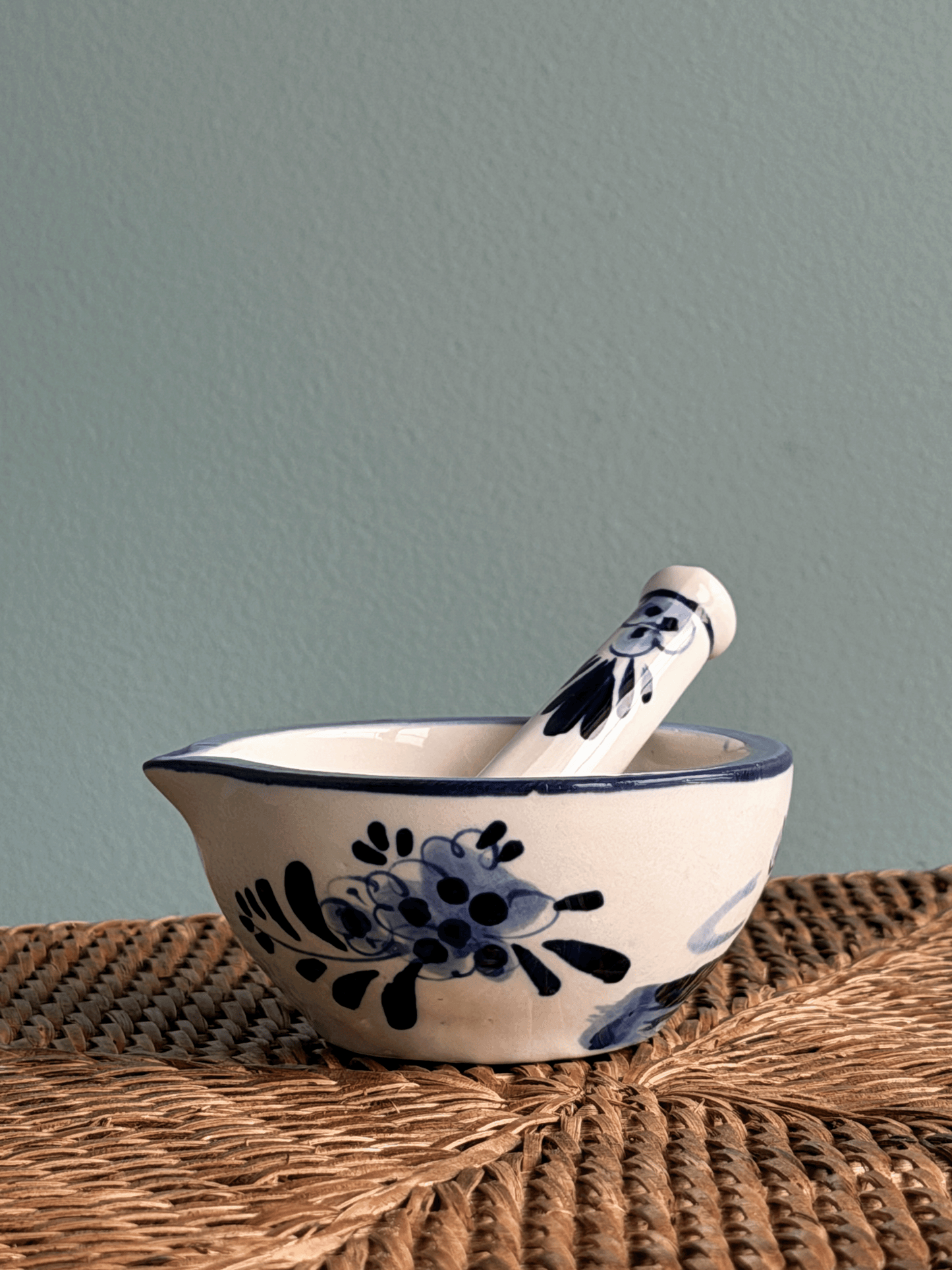 Delfts Blue Spice Mortar and Pestle