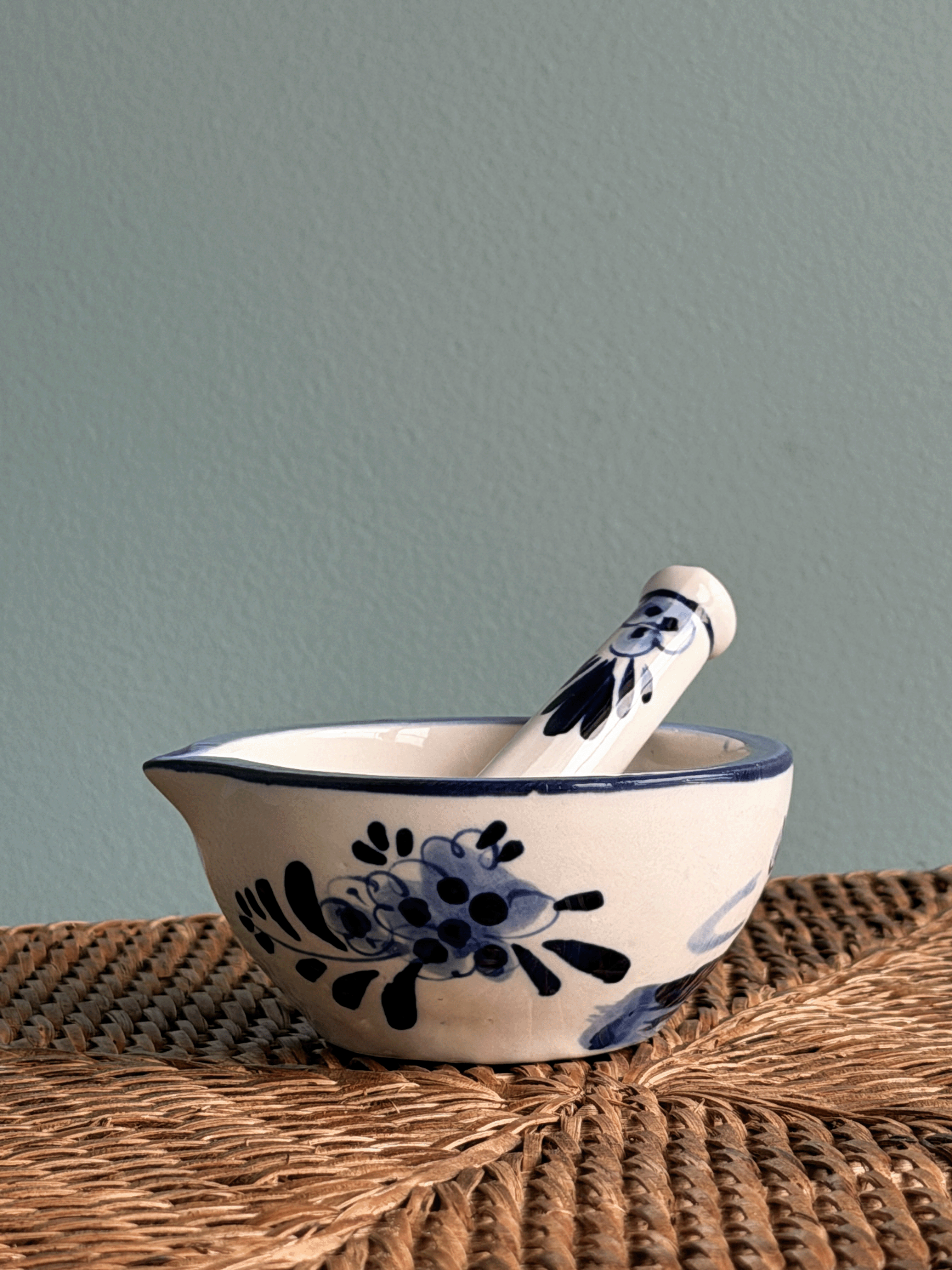 Delfts Blue Spice Mortar and Pestle