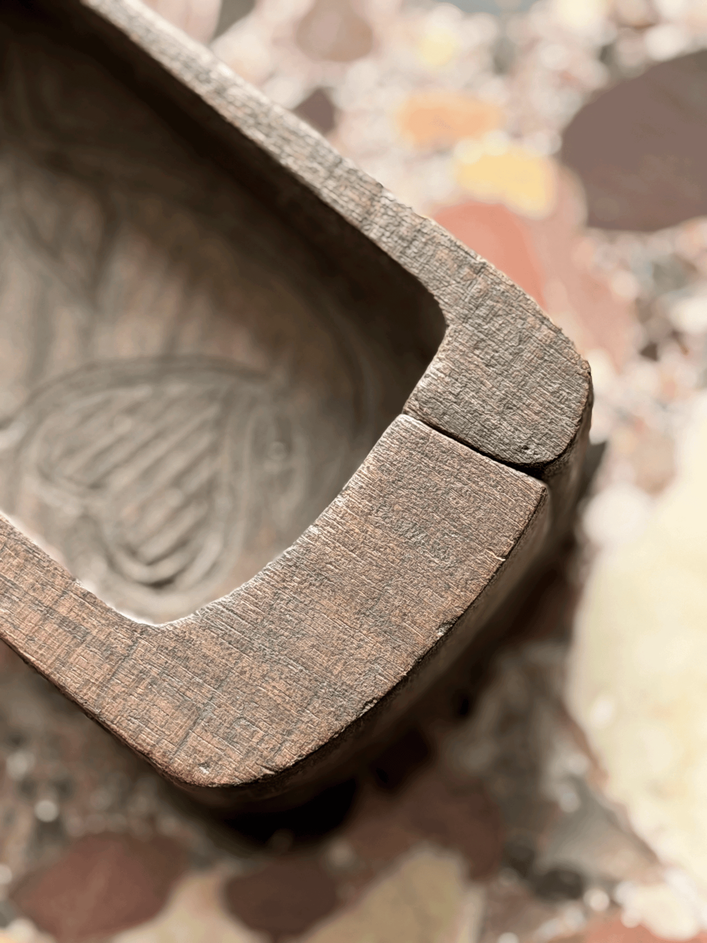 19th-century French Hand-Carved Wooden Butter Mold