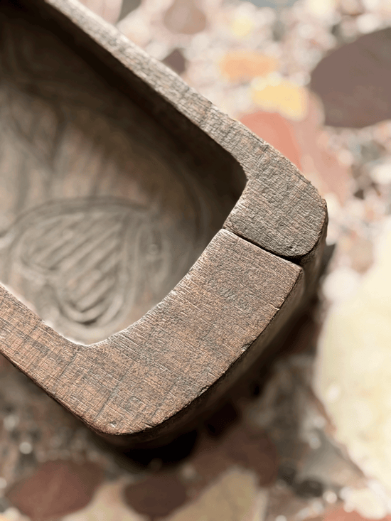 19th-century French Hand-Carved Wooden Butter Mold