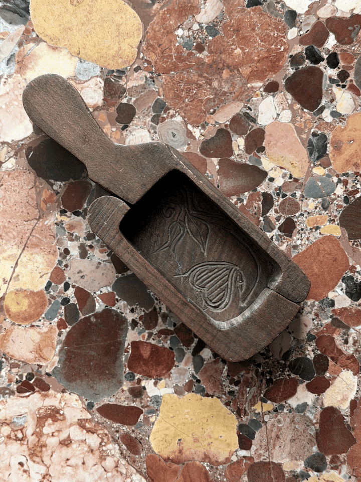 19th-century French Hand-Carved Wooden Butter Mold