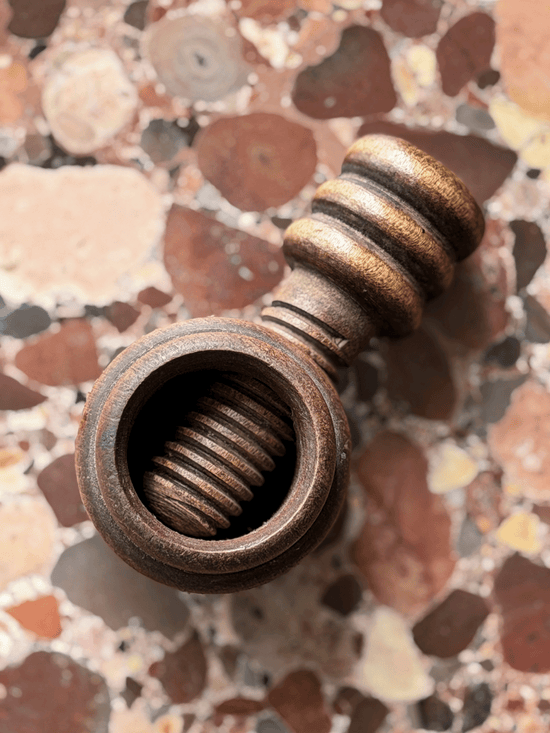 Antique Turned-Fruitwood Screw Nutcracker
