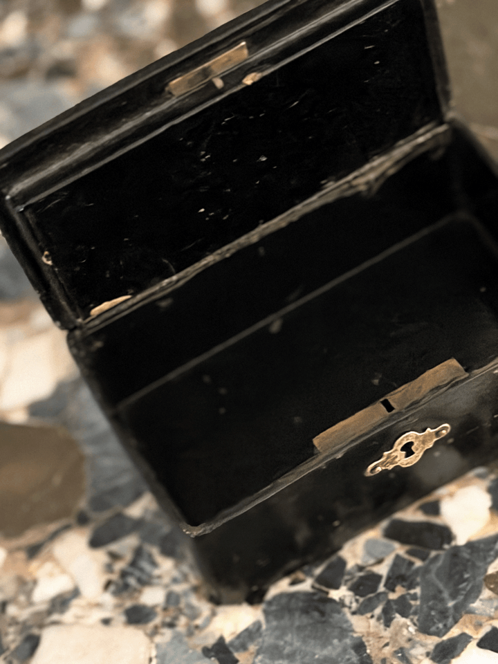 Japanese Black Lacquer Casket Box