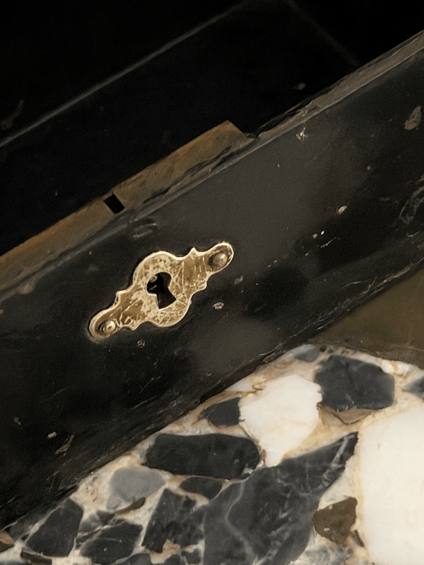 Japanese Black Lacquer Casket Box
