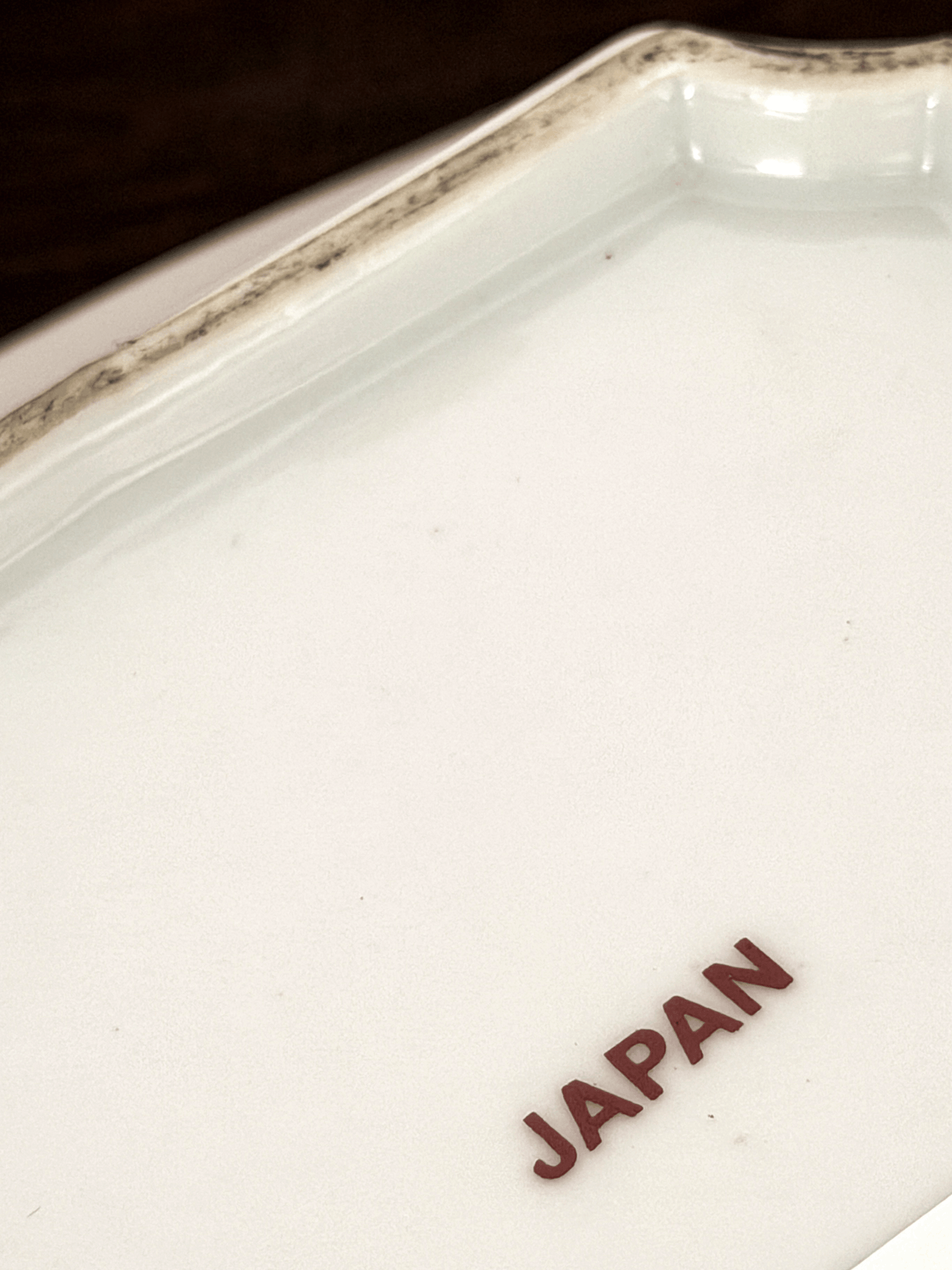 Vintage Japanese Imari Style Porcelain Square Phoenix Serving Bowl