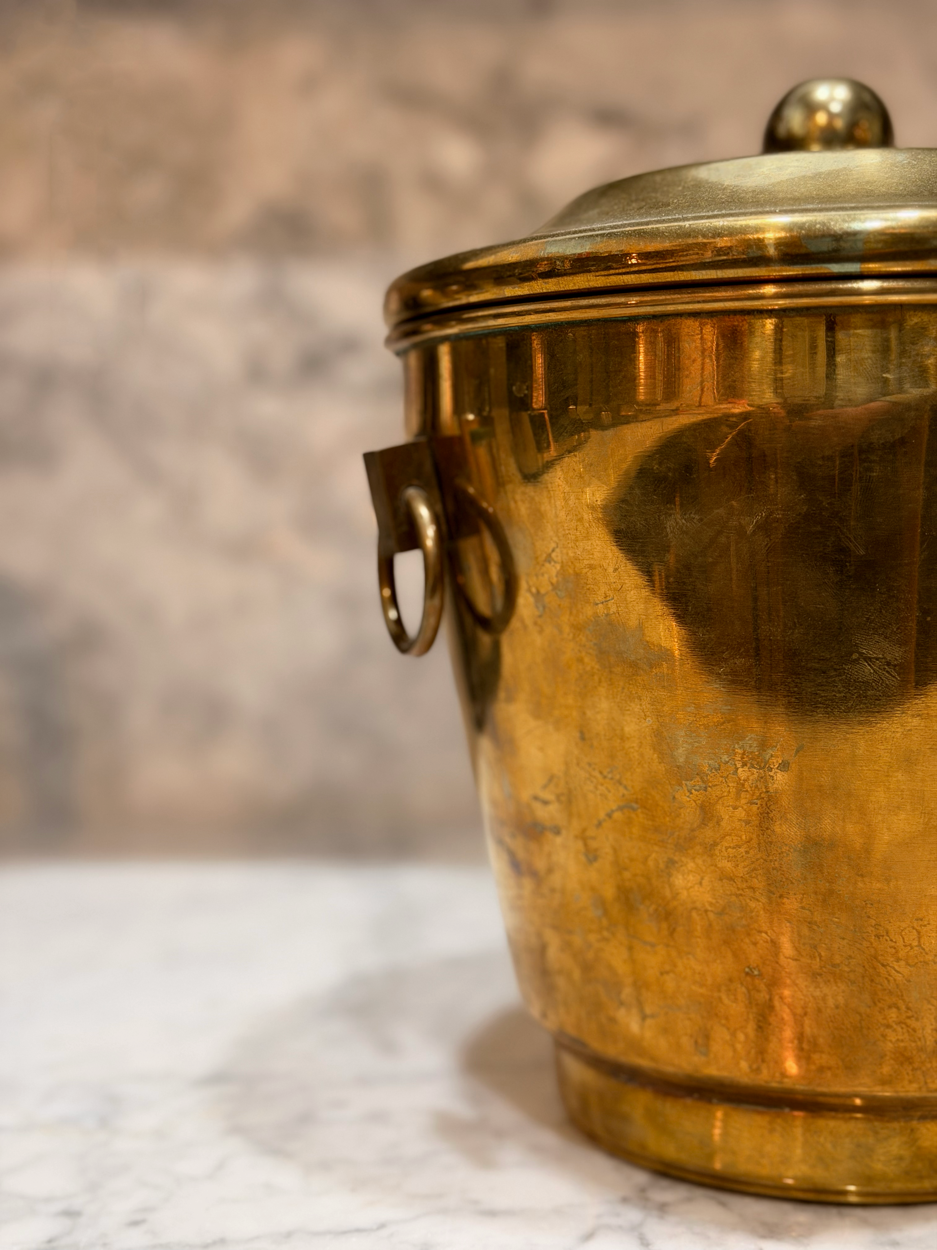 Brass Ice Bucket with Lid