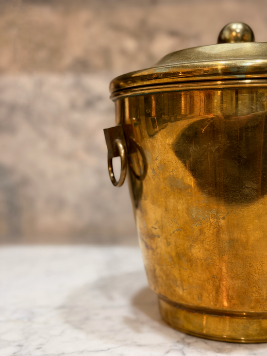 Brass Ice Bucket with Lid