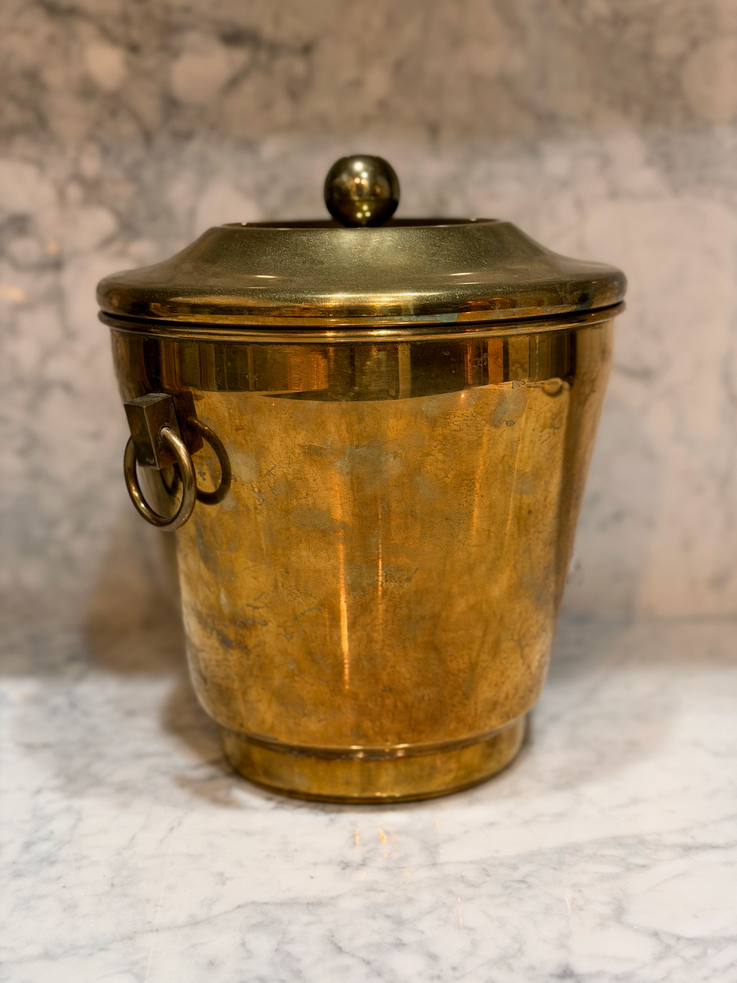 Brass Ice Bucket with Lid