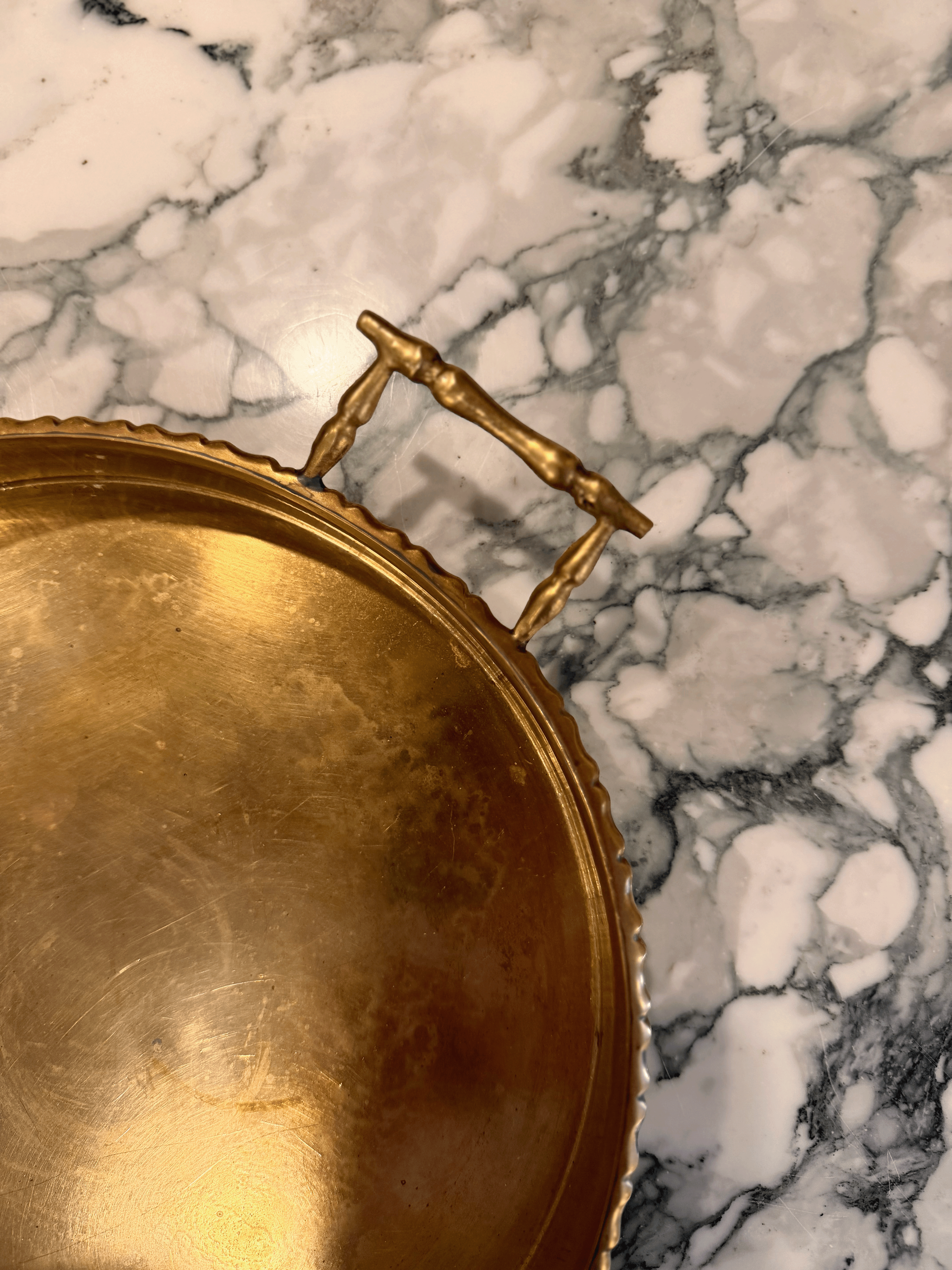 1990’s Hollywood Regency Brass Serving Tray