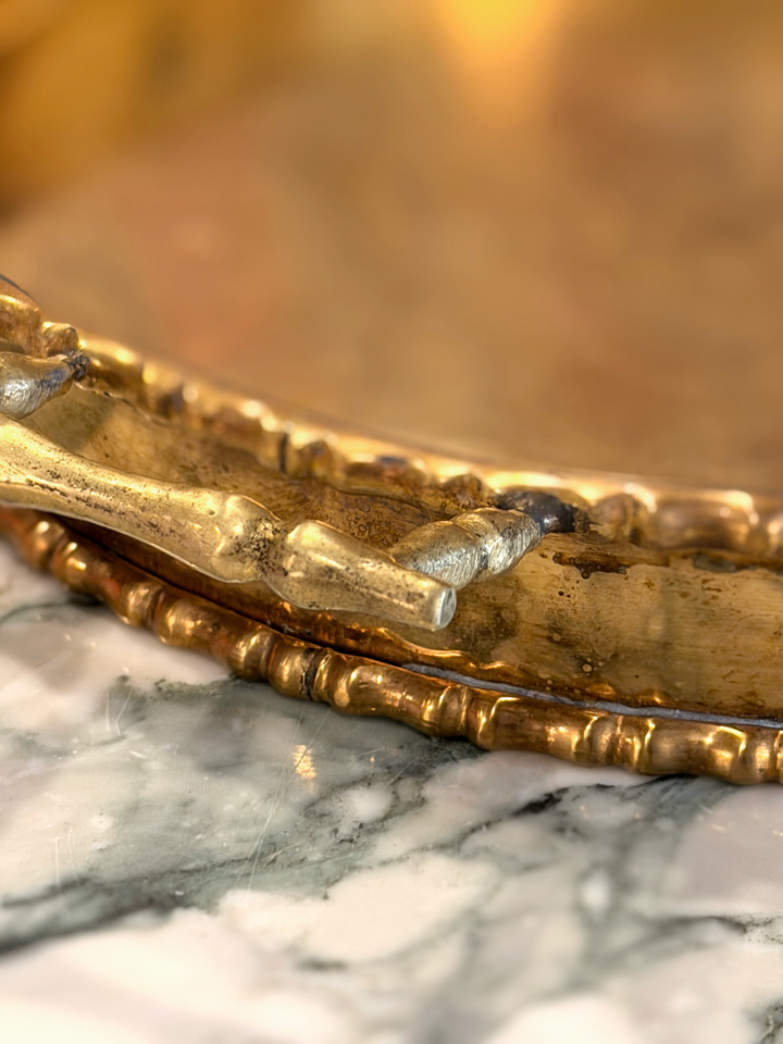 1990’s Hollywood Regency Brass Serving Tray
