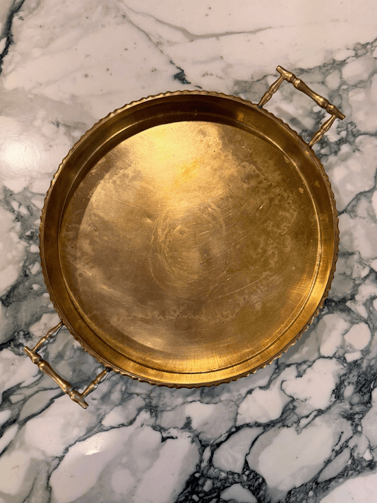 1990’s Hollywood Regency Brass Serving Tray