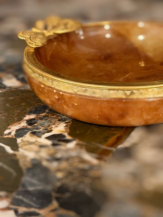 Italian Alabaster Butterfly Dish