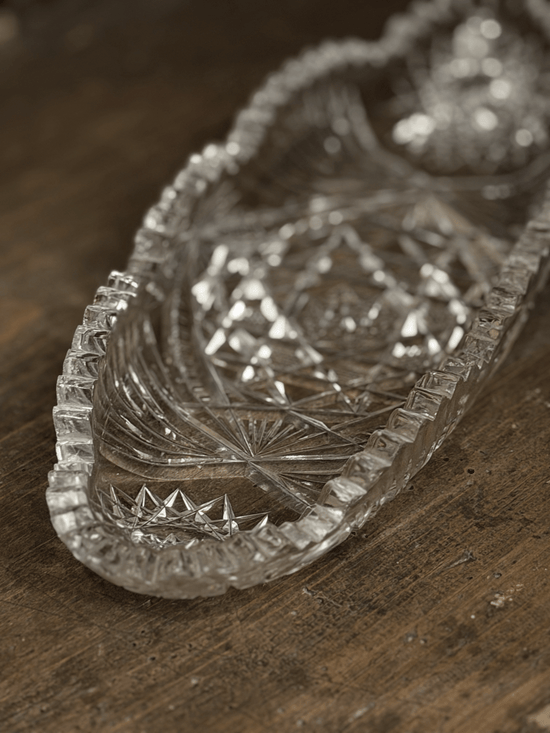 Vintage Cut Glass Candy Dish