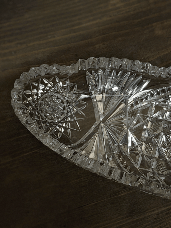 Vintage Cut Glass Candy Dish