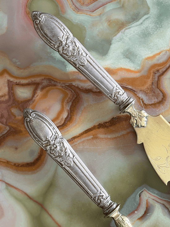 Brass Serving Fork & Knife