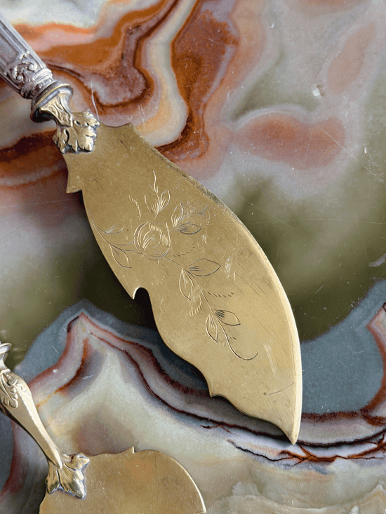 Brass Serving Fork & Knife