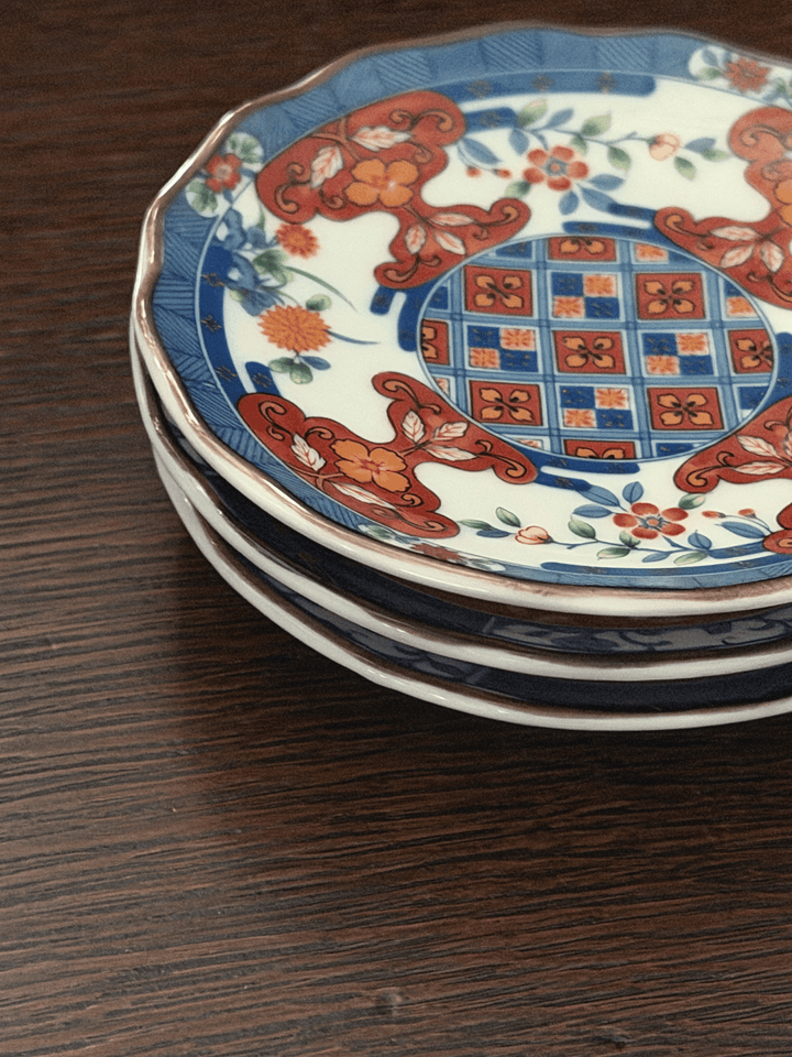 Antique Japanese Imari Plates — Set of 3