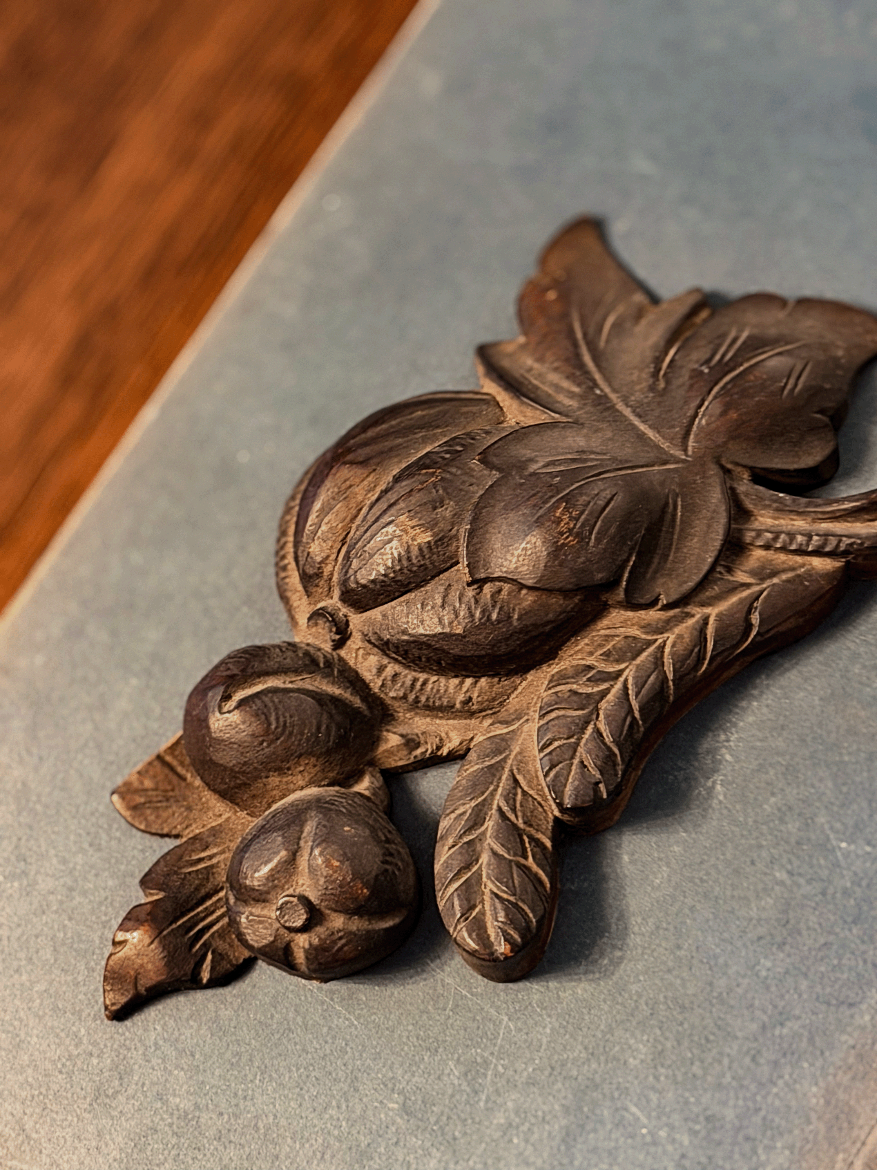 Vintage Carved Wood Fragment