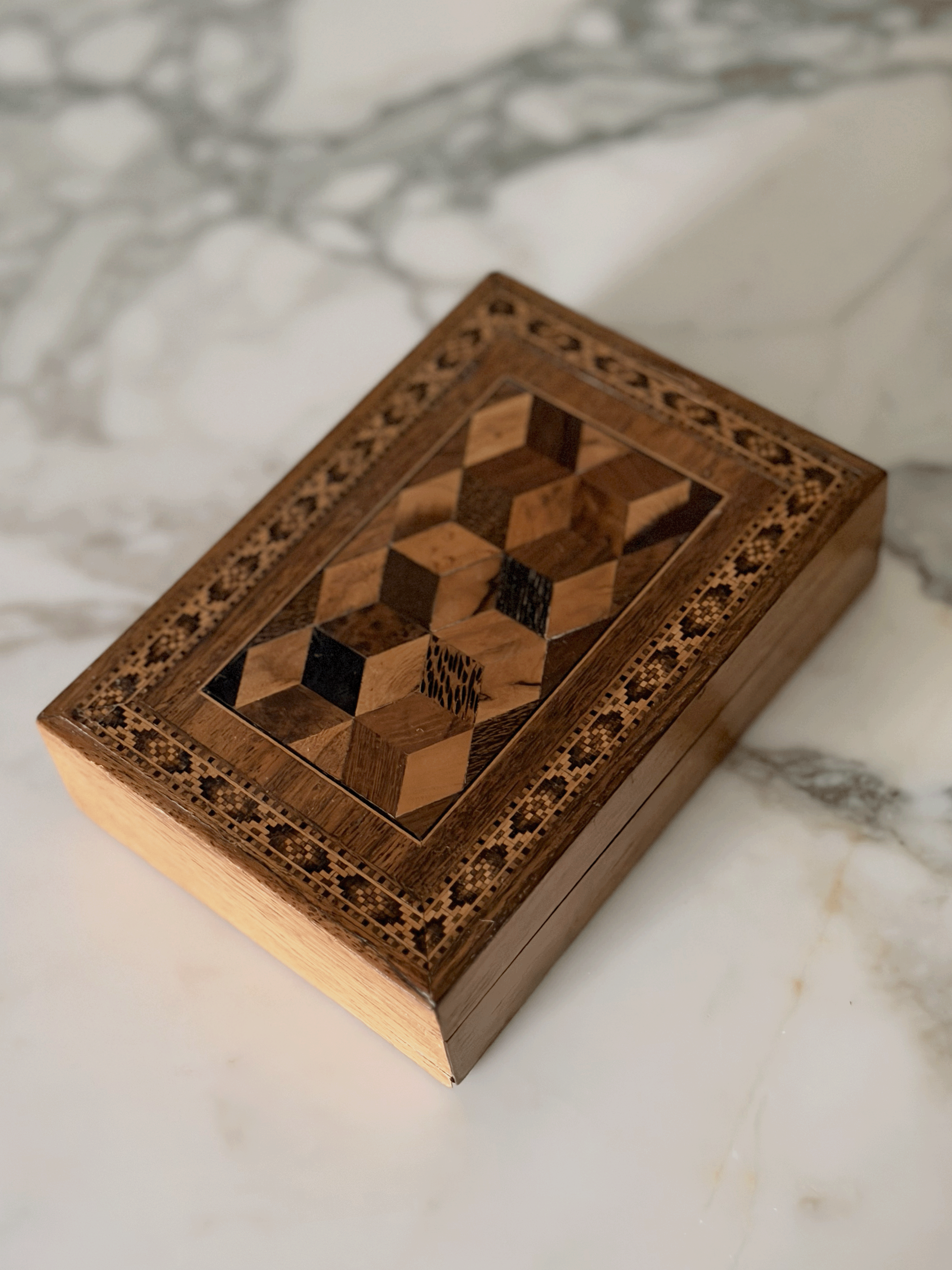 Tunbridgeware Playing Card Box
