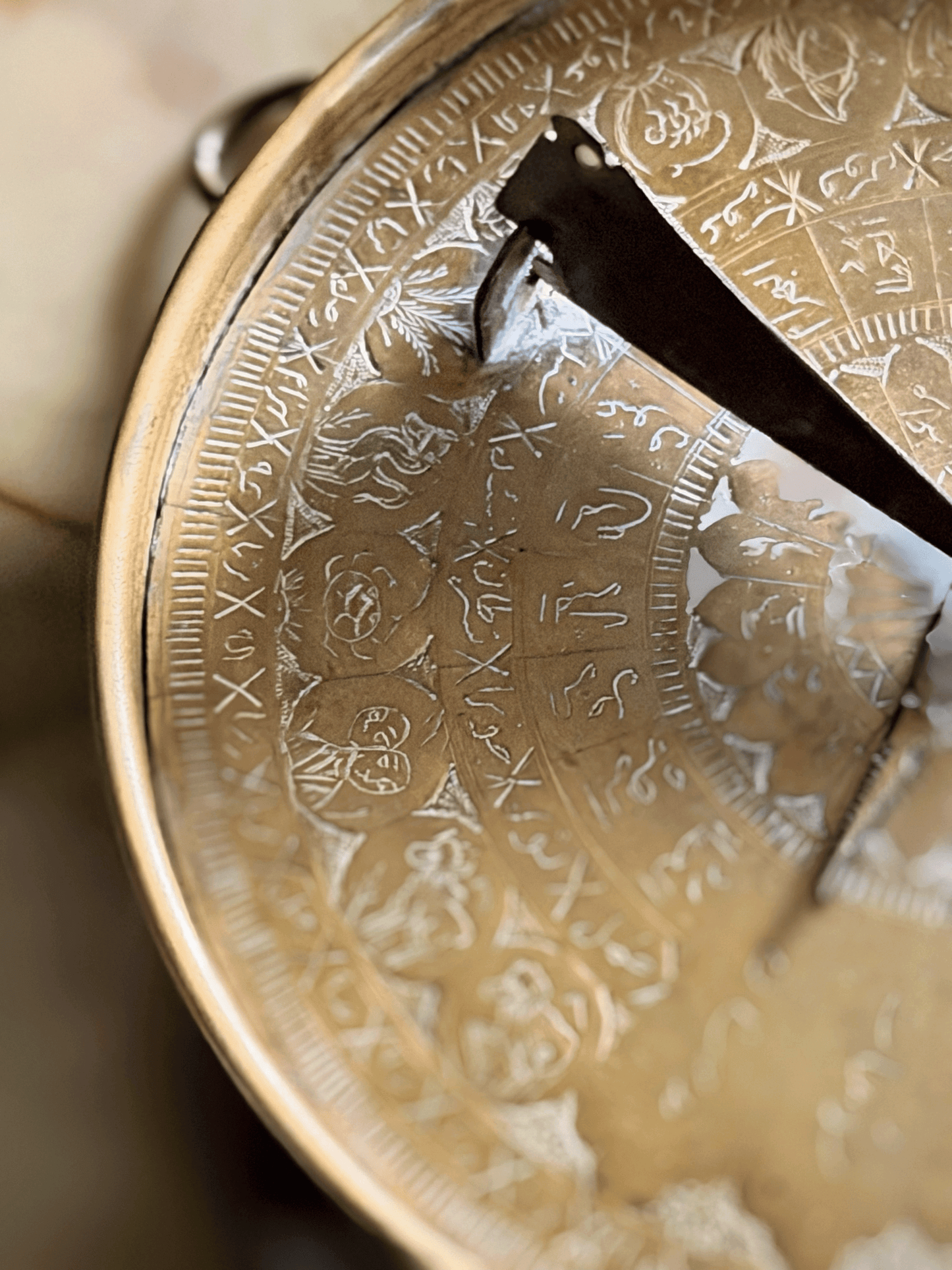 Antique Brass Sundial and Compass