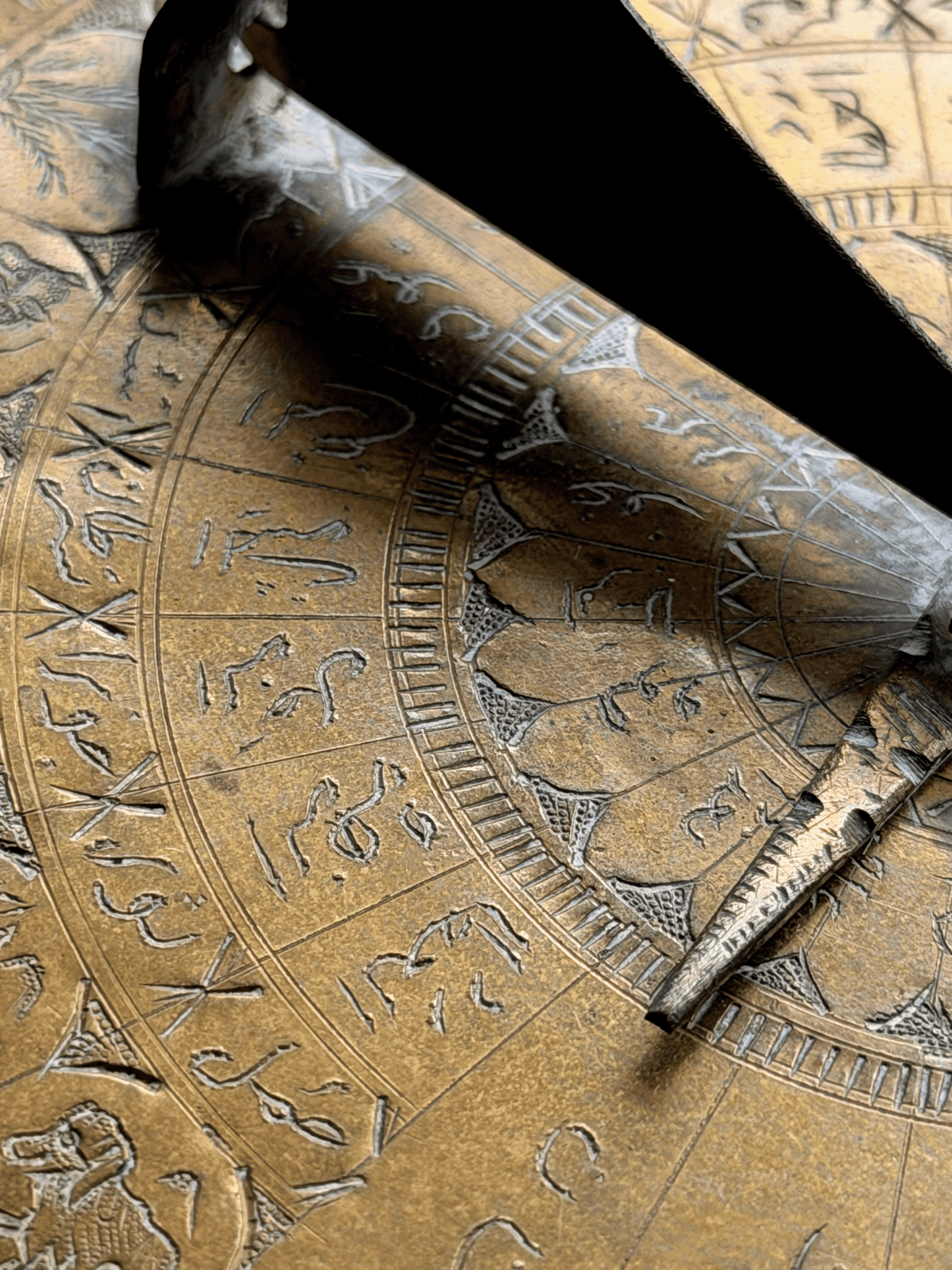 Antique Brass Sundial and Compass