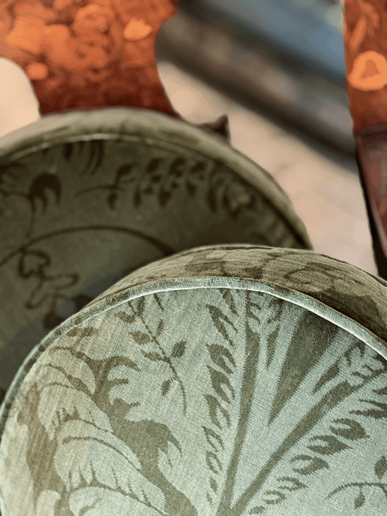 Cordwain, Olive - Round Pillow