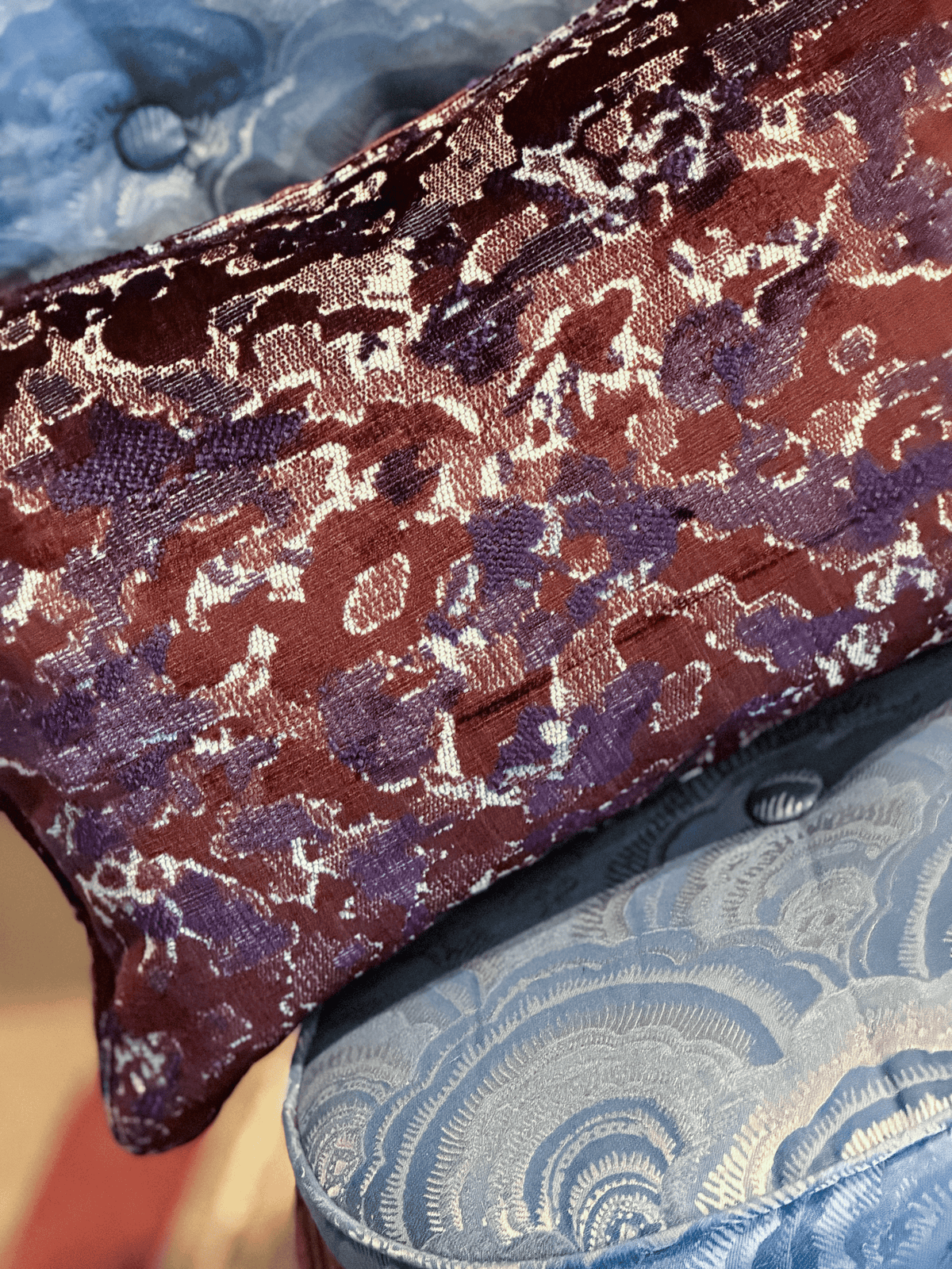 Harlequin, Burgundy/Amethyst - Lumbar Pillow