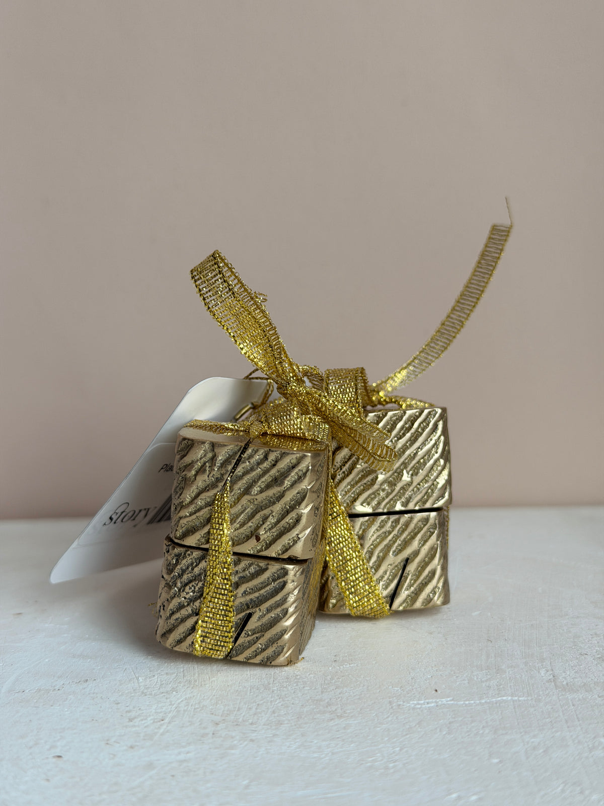 Solid Brass Place Card Holder, Set of 4