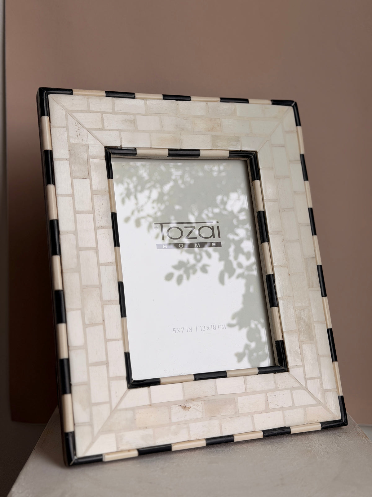 Brick Pattern B&W Mosaic Frame