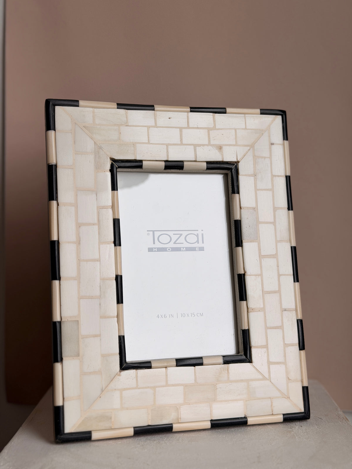 Brick Pattern B&W Mosaic Frame