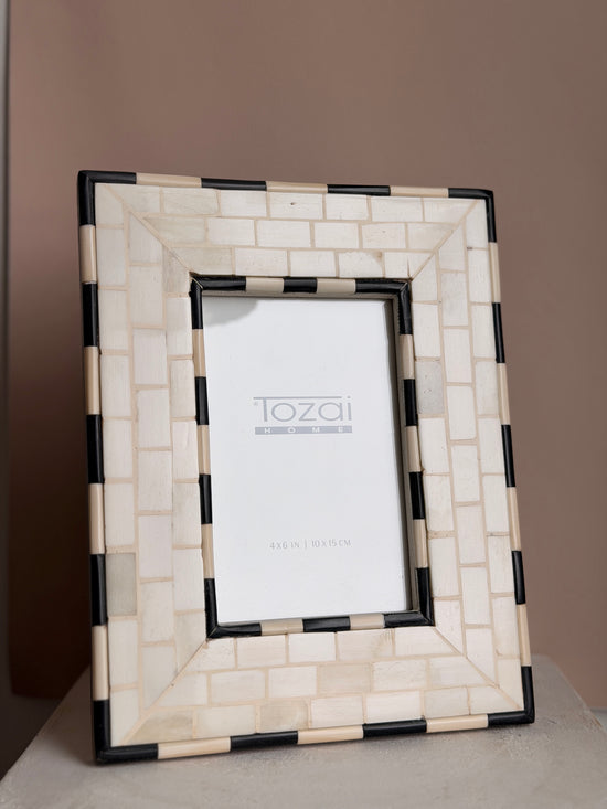 Brick Pattern B&W Mosaic Frame