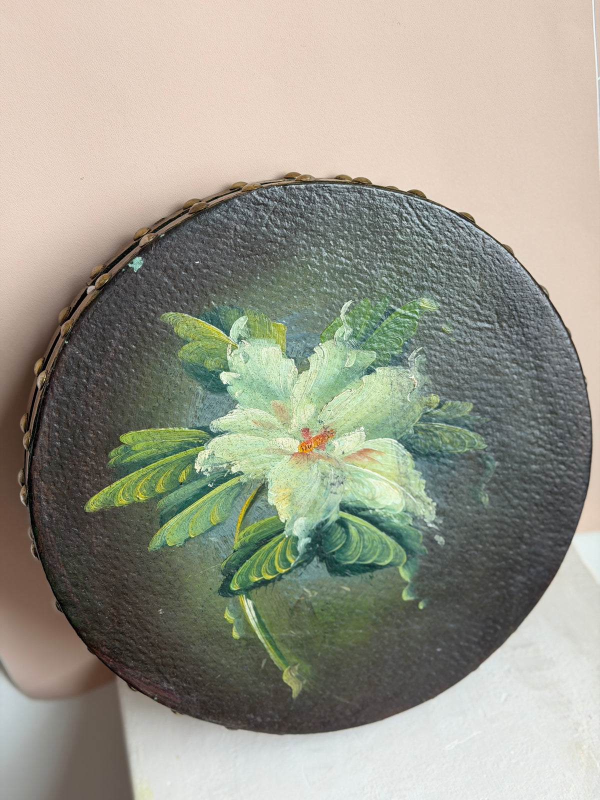 Painted Flower on Drumhead