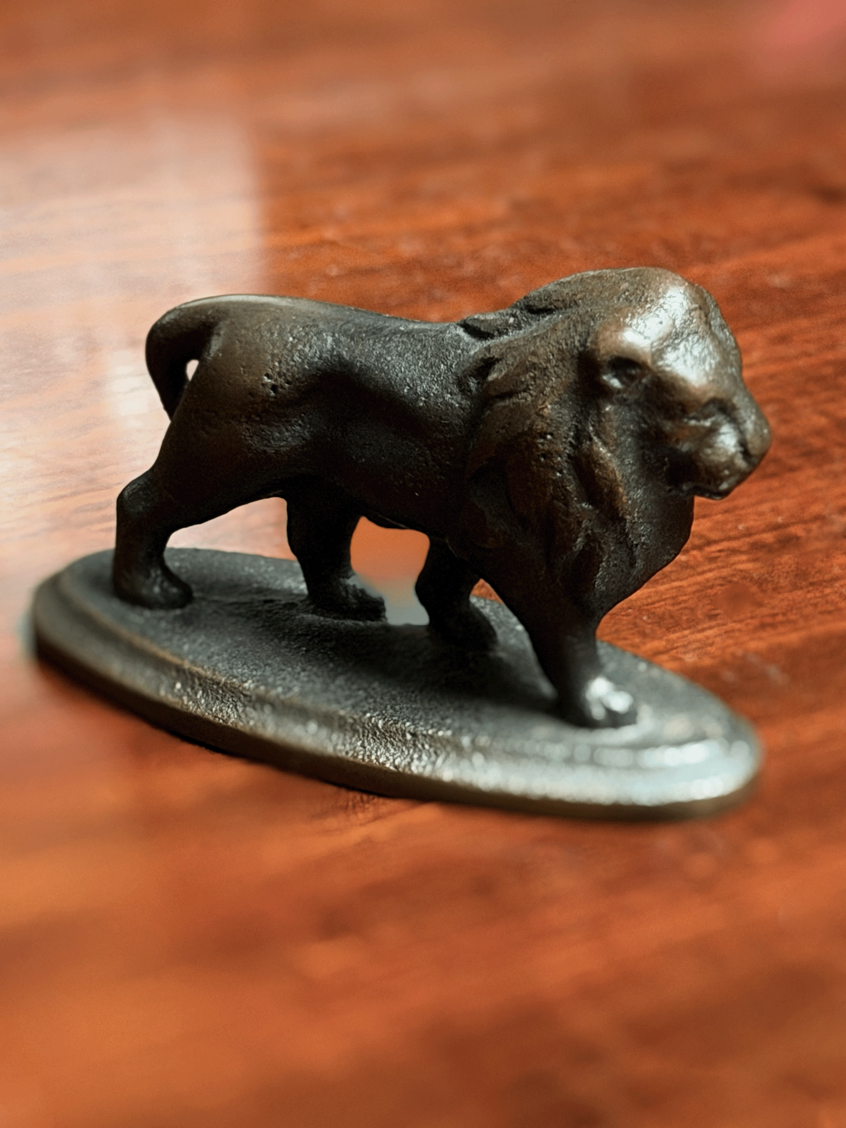 Antique Bronze Miniature Lion