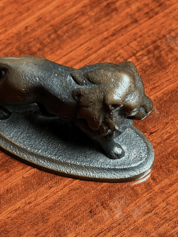 Antique Bronze Miniature Lion