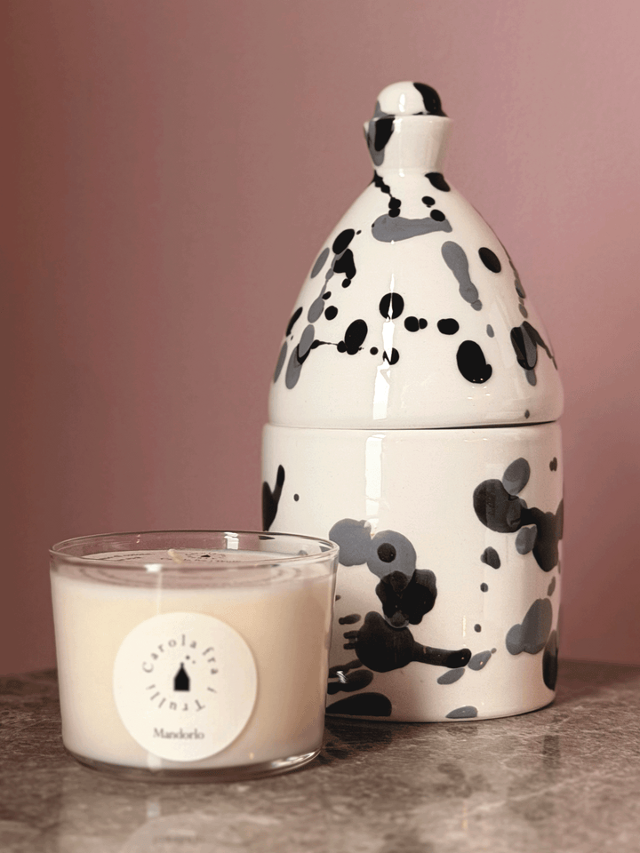 Large Candle with Holder - Almond Tree