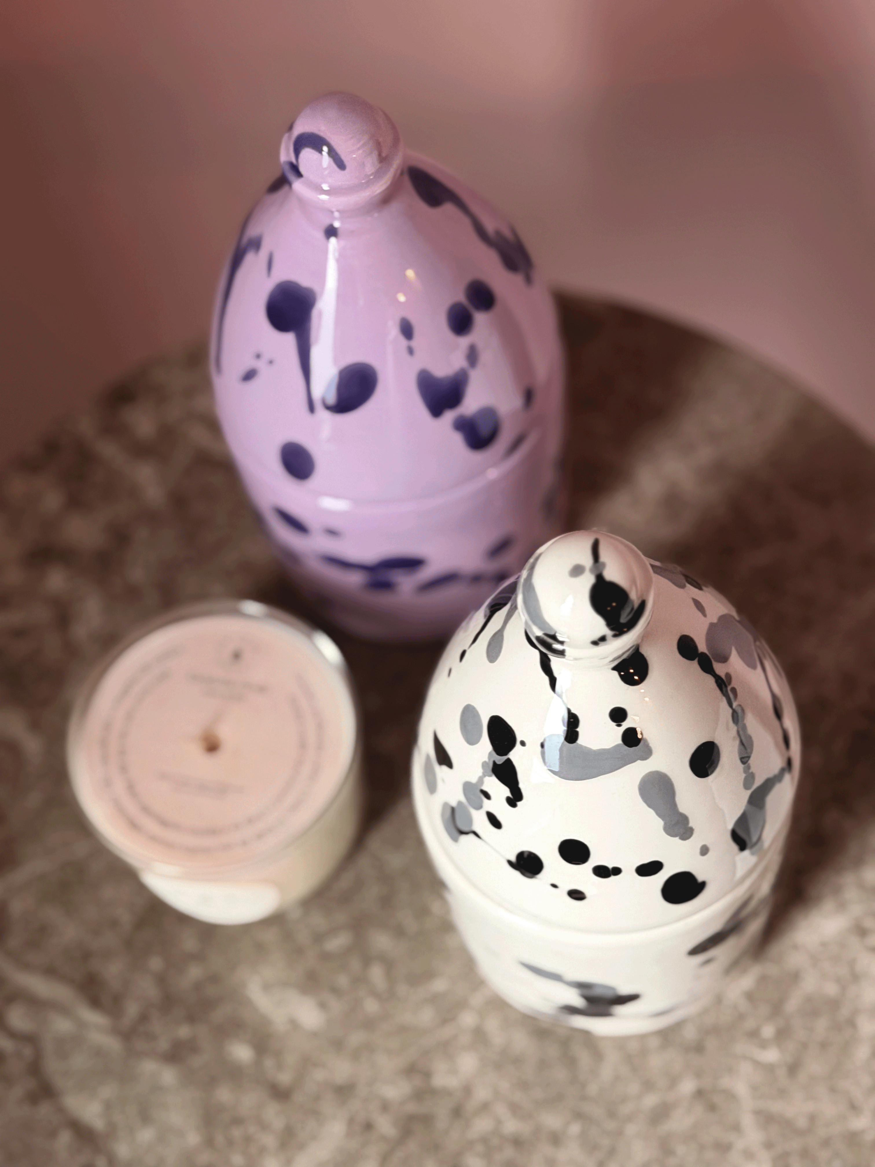 Large Candle with Holder - Almond Tree