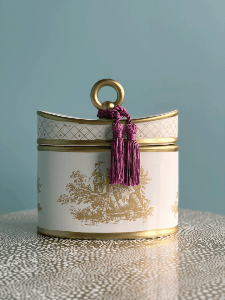 Velvet Orchid Toile Two-Wick Candle
