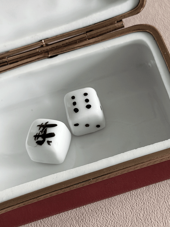 Rochard Limoges Mahjong Box with Die